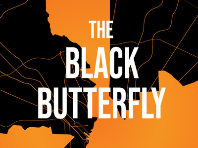 A graphic map of Baltimore, shaped like a butterfly